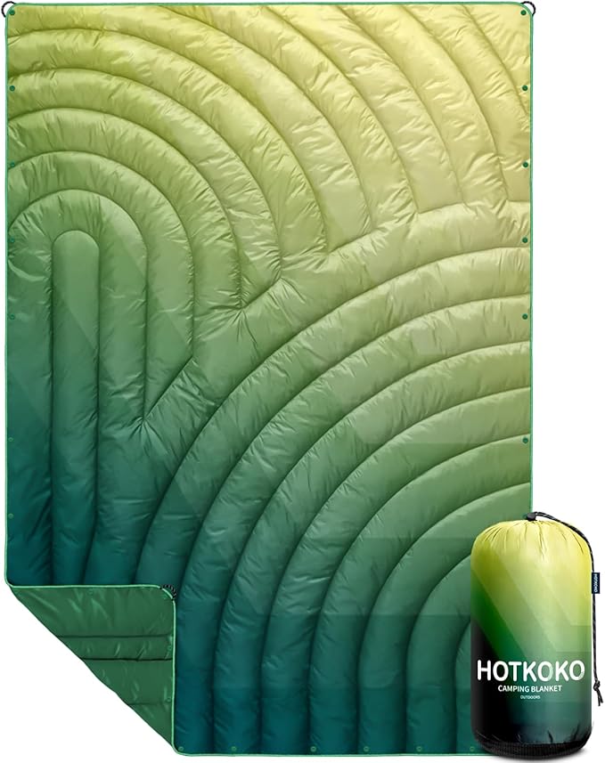 Camping Blanket,Puffy Blanket Lightweight Packable Camping Blanket Outdoor Blanket for Camping,Traveling, Stadium, Hiking, Picnics