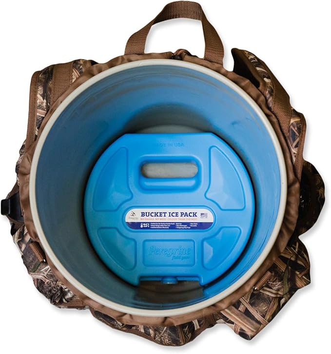 Peregrine Field Gear Bucket Ice Pack Compatible with Venture Bucket for Drink, Beverage, Camping, Hunting & Fishing