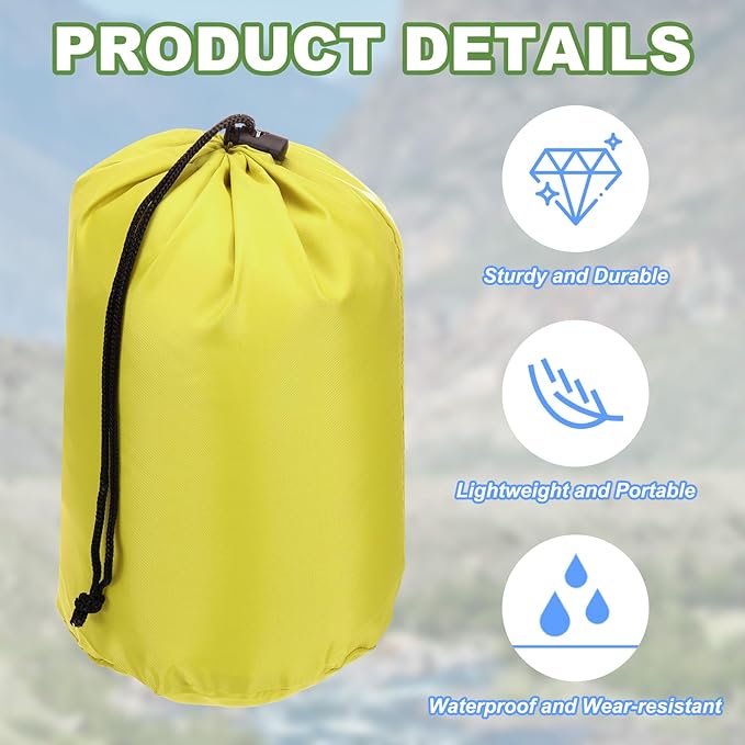 PATIKIL Stuff Sack, Waterproof Outdoor Storage Sack Portable Drawstring Dust Flap Bags Lightweight Sleeping Bag for Camping Hiking Travel
