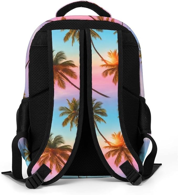 Hiking Travel Backpack Tropical Palm Tree for Men Women, Waterproof Anti Theft Laptop Rucksack with Multi Compartments for Outdoor Sports