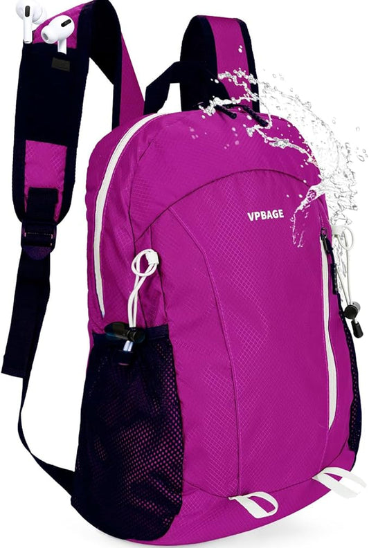 15L Water-resistant Hiking Daypack for Women, Small Backpack Travel Outdoor, Lightweight Day Pack with Tool Loops