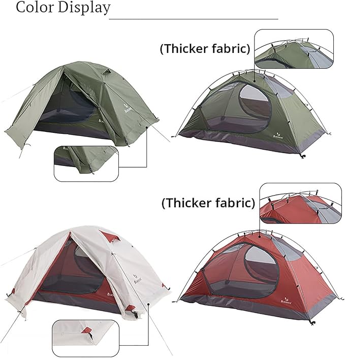 4 Season Ultralight Waterproof Camping Tent,Backpacking Tent,2 People Double Layer All Weather Easy Setup Tents for Outdoor Survival,Hiking,Backpack Travel,Mountaineering