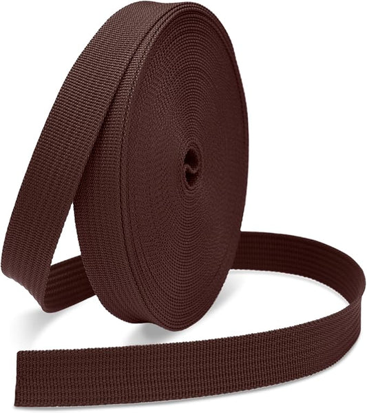 CooBigo Polypropylene Webbing Strap 3/4" Durable Poly Strapping 12 Yards 3/4 inch Wide Webbing Strap for Backbag,Pool Solar Cover,DIY Crafting,Pet Collar,Outdoor Gear