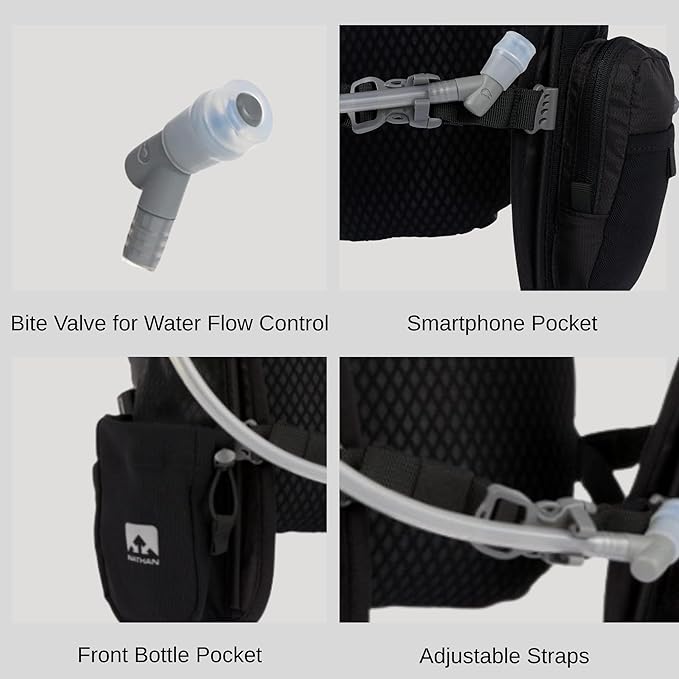 Nathan Hydration Vest with 2 Liter Bladder Included, Running Vest for Men and Women, Running Backpack w/ Smartphone Pocket, One Size Fits Most