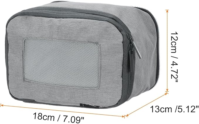 HARFINGTON Compression Packing Cube for Suitcases 18x12x13cm Lightweight Luggage Organizers Bag Travel Essentials Compression Bags for Carry on Suitcases, Grey