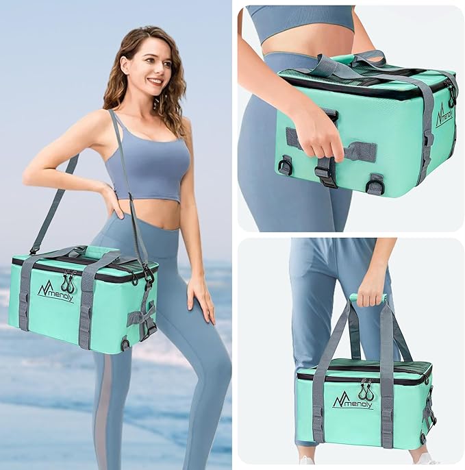MENOLY Paddle Board Accessories Cooler, 25L Sup Kayak Deck Cooler Bag Fit 30 Cans with Waterproof Phone Pouch, Adjustable Strap, Bottle Opener for Paddleboarding, Kayaking, Camping