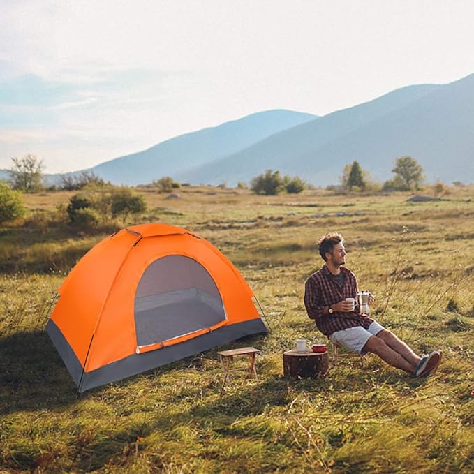 1-Person Camping Tent, Waterproof Windproof Tent with Easy Set up-Portable Dome Tents for Camping