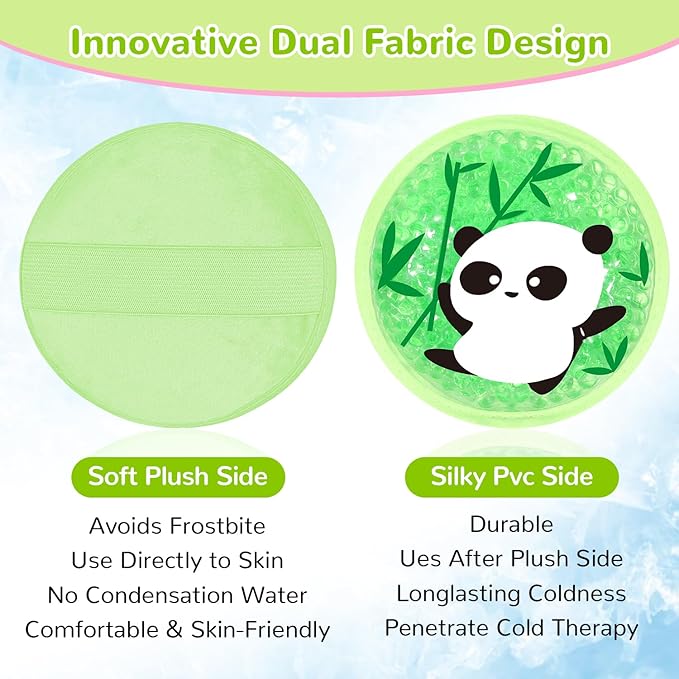 Kids Ice Packs for Boo Boos, Boo Boo Ice Packs for Kids, 2 Packs Cute Hot Cold Gel ice Packs for Injuries Reusable for Kid's Fever, Pain Relief, Wisdom Teeth, First Aid and Head, Arms, Legs Injuries