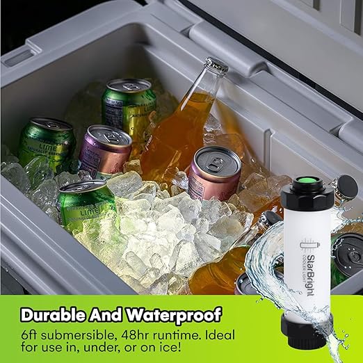StarBright Rechargeable Cooler Light with USB Charging - Cooler Light for YETI, RTIC, Igloo, Coleman - Waterproof LED - No Installation Required - 5.35x1.61x5.35 Inches - Durable for Outdoor Use