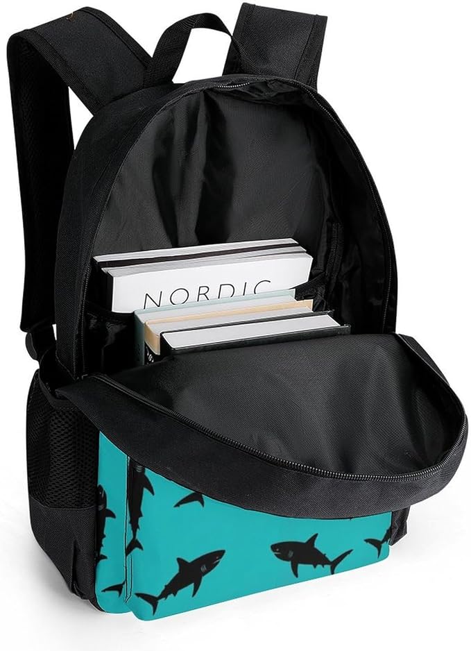 Sporty Travel Hiking Rucksack Gym Outdoor Bag Shark Daypack Backpack Men Women