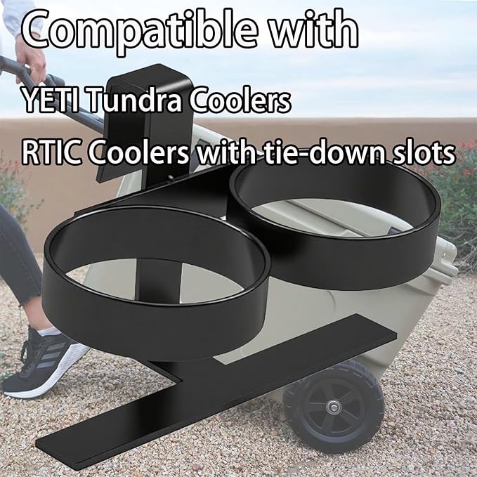 Cooler Beverage Holder, Stainless Cooler Cup Holder Compatible with YETI Tundra Coolers, RTIC Coolers, Fit for Any Cooler with a Fixed Slot of 1 inch in Width,Cooler Accessories.