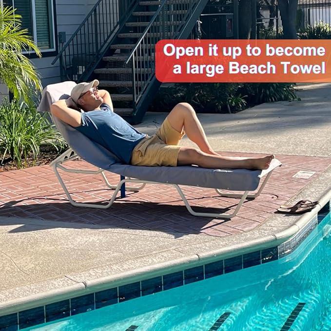 Beach Towel Blanket Changing Robe Surf Poncho for Surfing Swimming Pool Outdoor Camping, Microfiber Quick Dry Towel (Light Gray, Adult)