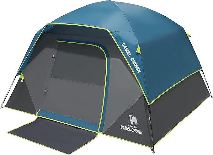 CAMEL CROWN Tents for Camping 4/8 Person Waterproof Quick Setup Folding Outdoor Backpacking Tents 4 People Family Hiking