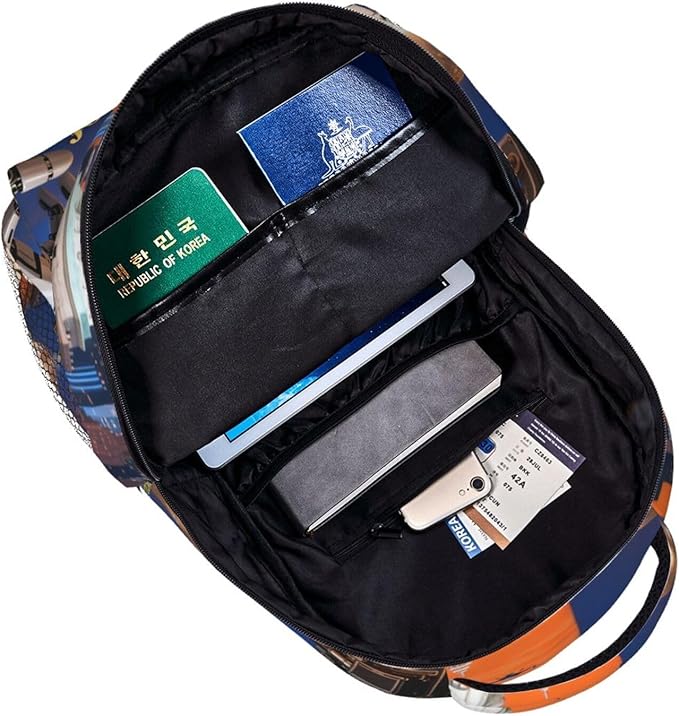 Men Women Polyester USA 250th Anniversary America Patriotic Art Daypack Backpack Large Capacity Carry On Bag With Smooth Zippers for Hiking Picnic Walking Cycling