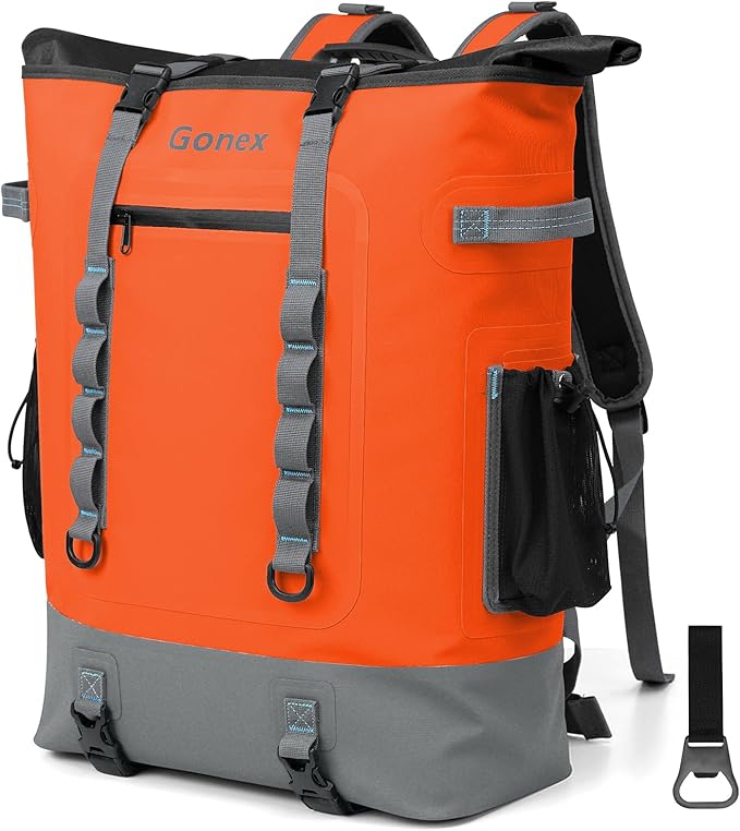 Gonex Cooler Backpack, 40 Can Insulated Soft Backpack Cooler Bag for Men Women, Waterproof Nylon TPU Cooler Backpack for Beach, Picnic, Lunch and Camping