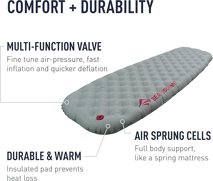 Sea to Summit Ether Light XT Extra-Thick Insulated Sleeping Pad, Women's Large (72 x 25 x 4 inches)