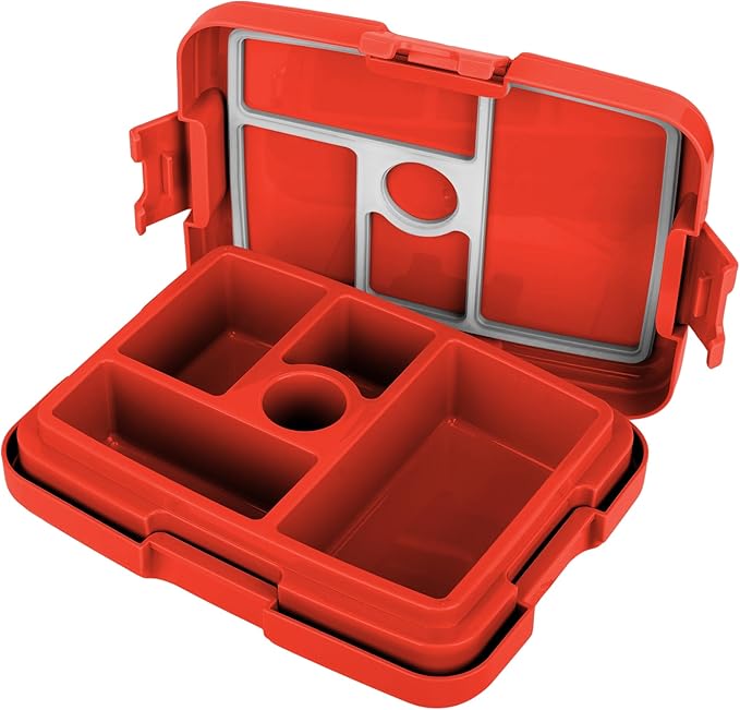FOCO NFL Unisex-Adult Officially Licensed 2-Tone Big Logo Team Color Football Leak Proof 5 Compartment Bento Lunch Box - Cleveland Browns