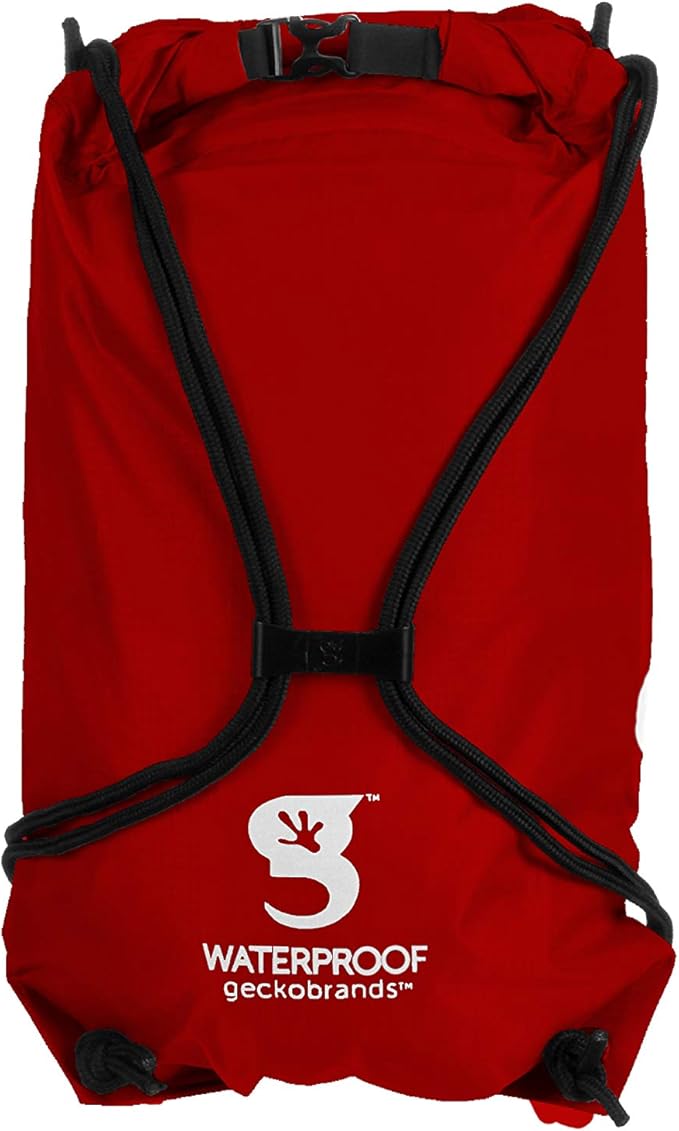 geckobrands Embark 10L Drawstring Backpack – Waterproof, Lightweight Dry Bag for Beach, Hiking, and Light Water Activities