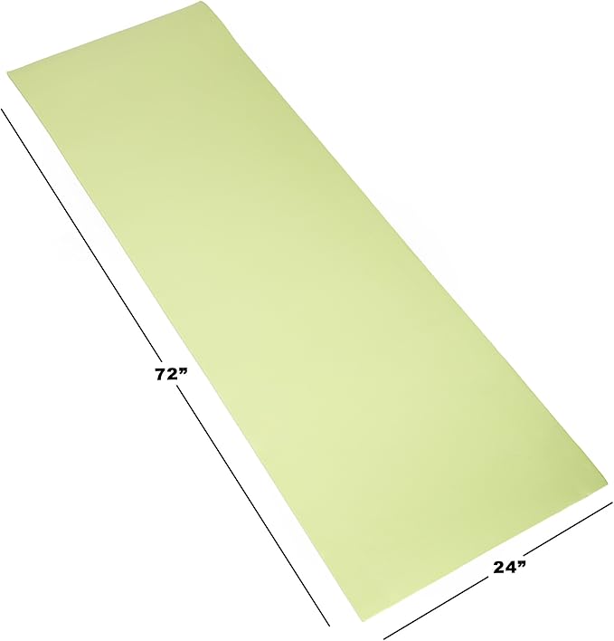 Sleeping Pad, Lightweight Non Slip Foam Mat with Carry Strap by Wakeman Outdoors (Thick Mattress for Camping, Hiking, Yoga and Backpacking) (Green) , 72 inches (L) x 24 inches (w) x 0.50 inch (H)