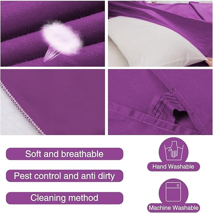 Sleeping Bag Liner Camping Travel Home Bed Sheet Lightweight Breathable Hotel Compact Sacks