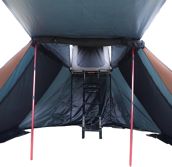 Naturnest Sirius1 Hardshell Roof Top Tent, All-Weather Overland Camping for SUV, Truck, 4-Season 2-3 Person HeavyDuty Rooftop Tent with Memory Foam Mattress, Built-in LED Lighting & Ventilation System