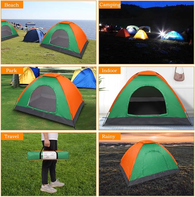 Large Camping Instant Tents,Automatic Waterproof Family Camping Tent,Easy Setup Camping Tents,Lightweight Backpacking Tent,for Outdoor Beach Hunting Hiking Travel