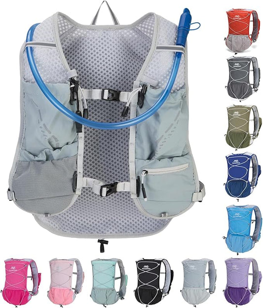 Lightweight Running Vest for Women and Men Hydration Backpack Pack with 1.5L Water Bladder Bag Running Gear Accessories for Hiking Trail Cycling Marathon