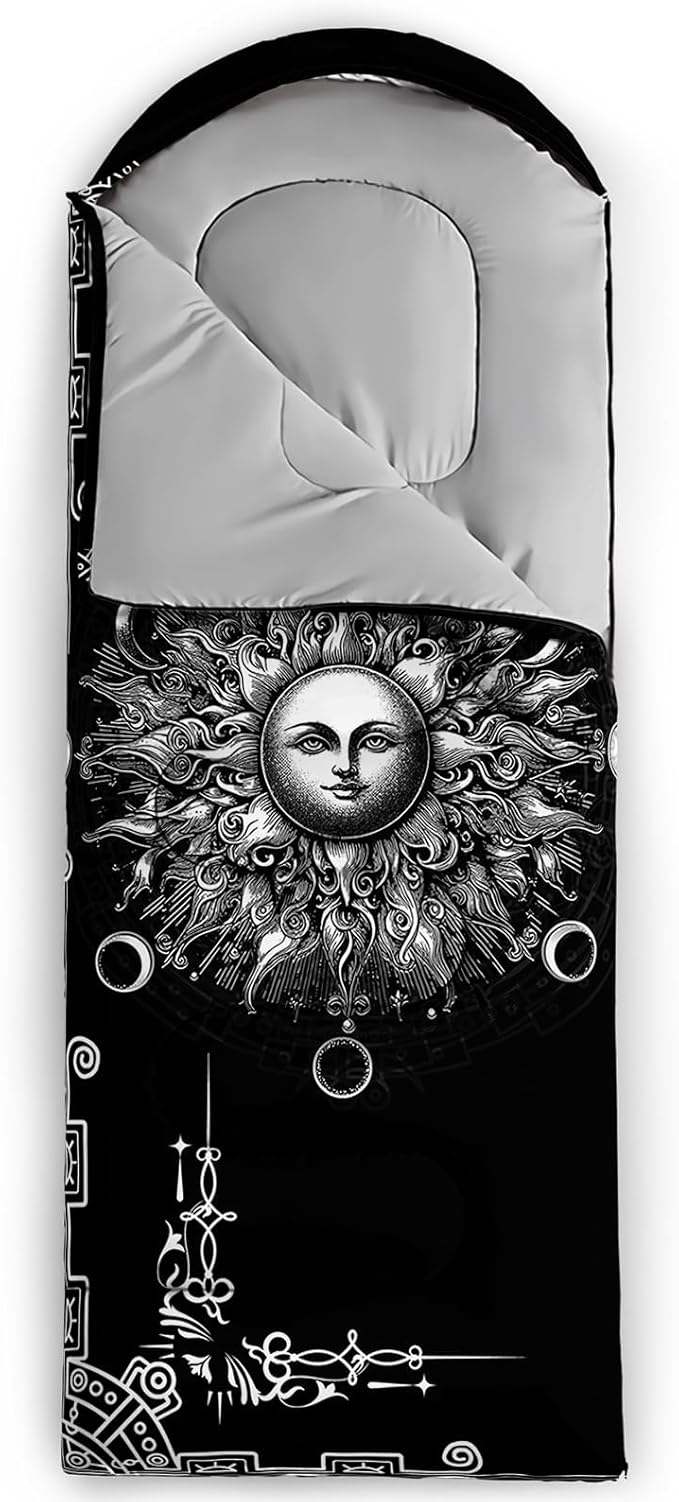 AILONEN Kawaii Puppy Sleeping Bag for Kids Boys Girls,Warm and Cool Weather,Lightweight,Waterproof Backpacking,Cartoon Cute Dog & Duck Animal Themed Blue Sleeping Bag for Camping