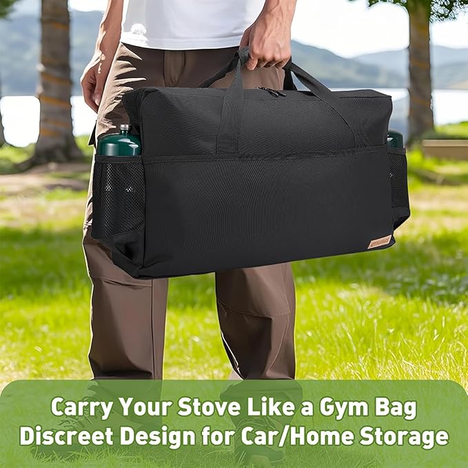 Camping Stove Carrying Case for Coleman 2-Burner,Camp Stove Carry Bag for Camp Chef Everest Stoves | Heavy-Duty Water-Resistant Stove Storage bag | Adjustable Shoulder Strap & Large Pockets