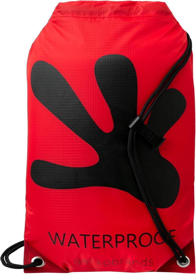 geckobrands Embark 10L Drawstring Backpack – Waterproof, Lightweight Dry Bag for Beach, Hiking, and Light Water Activities