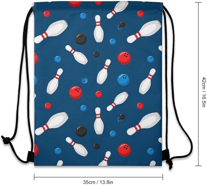 Theft Proof Drawstring Backpack Cinch Sack Water Resistant for Travel Camping Sports Equipment Men Women, Bowling Ball Bags