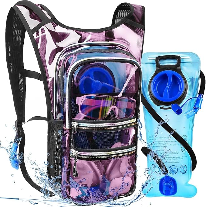 Hydration Backpack Pack, Water Backpack 20L Capacities Included 2L Hydration Bladder, Festival Essential - Rave Hydration Pack Hydropack Hydro for Hiking, Festival Gear