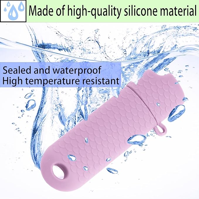 5 Pcs Waterproof Lighter Case Cover Holder for BIC Regular Lighters Sleeve Type J6 Outdoor Survival Multipurpose Seal Lighter Pouchfor Hiking and Camping (Light Purple, 5)