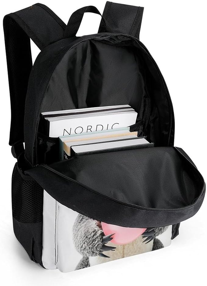 Lightweight Daypack Backpack for Trekking Work Running, Big Capacity Multipurpose Anti-Theft Bookbag, Bubble Gum Cute Funny Koala Business Computer Bag