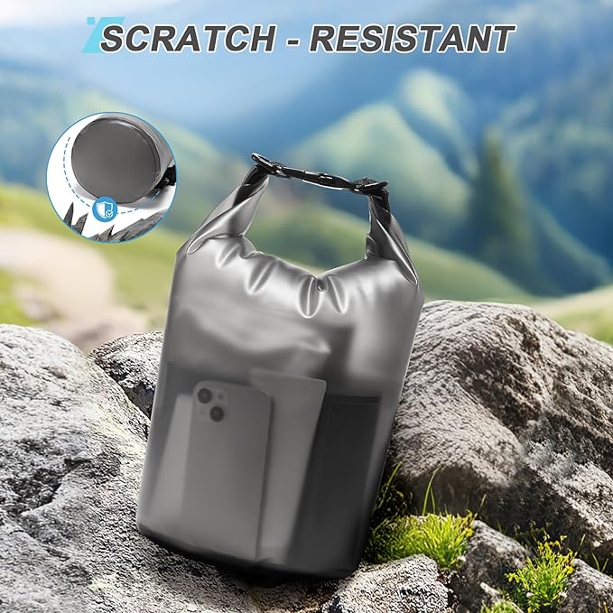 Dry Bags for Kayaking Waterproof, 5L/10L Dry Storage Bag, Roll Top Wet Bag for Swimming, Boating, Fishing,Camping & Beach
