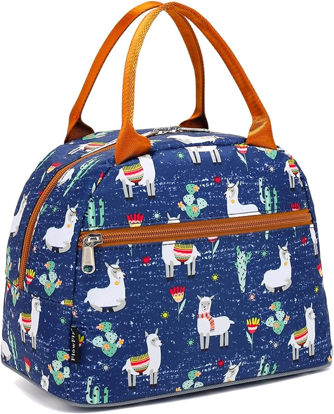 FlowFly Insulated Lunch Cooler Bag - Tote Bag Organizer for Women/Men, Alpaca