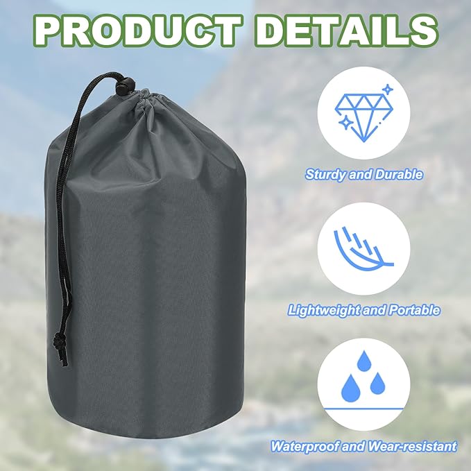PATIKIL Stuff Sack, Waterproof Outdoor Storage Sack Portable Drawstring Dust Flap Bag Lightweight Sleeping Bag for Camping Hiking Backpacking