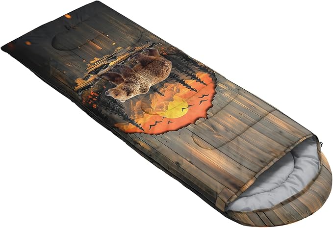 AILONEN Girls Pink Camping Sleeping Bags,Lightweight & Waterproof,3 Season Warm & Cool Weather,Cute Bow Duck Print Sleeping Bags for Kids,Girls,Adults Travelling,Outdoors