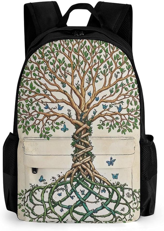 Supdreamc Rucksacks Multipurpose Anti-Theft Big Capacity Bookbag, Dna Tree Of Life Travel Hiking Camping Rucksack With Padded Straps