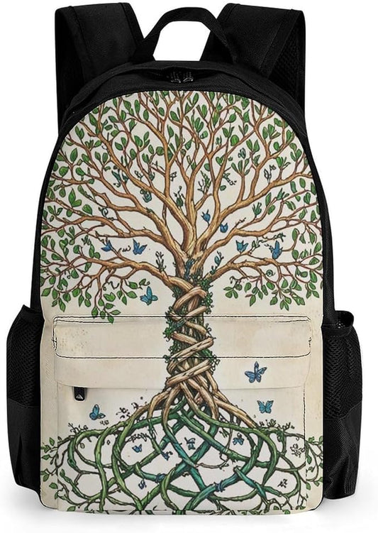 Supdreamc Rucksacks Multipurpose Anti-Theft Big Capacity Bookbag, Dna Tree Of Life Travel Hiking Camping Rucksack With Padded Straps