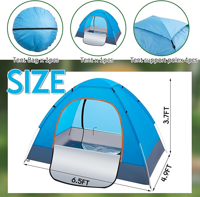 15/10/5 Pack Camping Tents for Homeless Bulk 2 Person Pop up Homeless Backpacking Supplies Adult Waterproof Instant Easy Setup Tent for Hiking Outdoor Travel Camping Donation