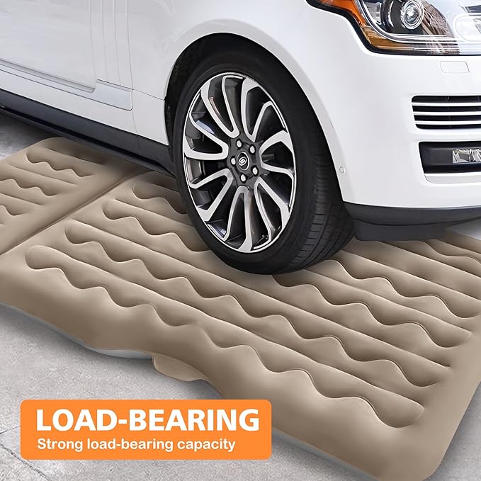 SUV Air Mattress Camping Bed - Car Mattress Back Seat Portable Foldable Car Air Bed SUV Sleeping Pad Car Bed Mattress for Sedan SUV Truck-Grey-YX