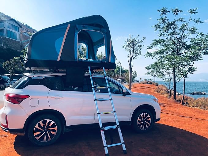 UNISTRENGH Truck Rooftop Tents Portable Inflatable Family Camping SUV Car Roof Top Tent with Skylight, Sun, Wind, and Waterproof SUV Truck Roof Tents