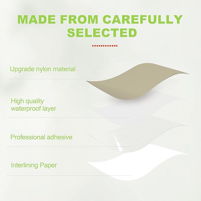 Awning Repair Tape,Tent Patch kit,Waterproof Repair Tape kit of RV Awning,Boat Covers,Canvas,Vinyl Fabric,Tarp,Sail-4x78in（Light Grey）