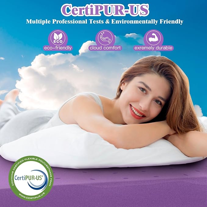 Airensky 3 Inch Cooling Gel Memory Foam Mattress Topper King Size - CertiPUR-US Certified Bed Topper, Pressure Relief for Back Pain, Breathable Design, Odor-Free (76"x80")