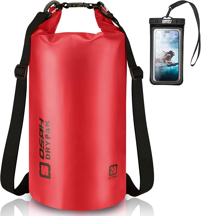 Waterproof Dry Bag, 5L/10L/20L/30L/40L Roll Top Lightweight Storage Backpack with Phone Case for Women & Men, Floating Waterproof Sack for Travel, Swimming, Kayaking, Paddle Board, Camping & Beach