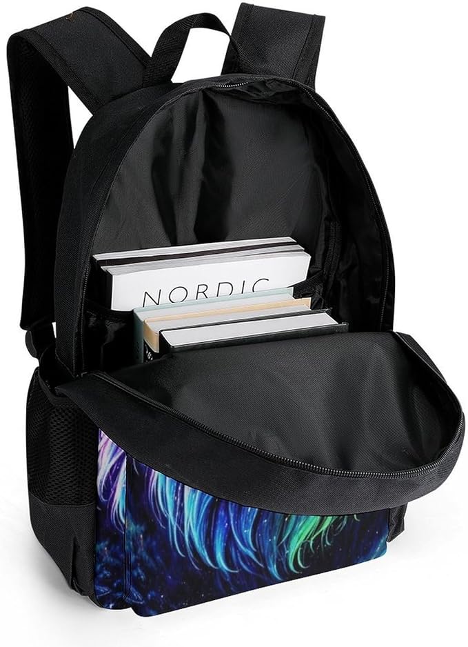 Rucksacks Lightweight Multipurpose Anti-Theft Cool Lion In The Universe Surreal Style Space Art Shoulder Bag Big Capacity Traveling Camping Backpack With Side Pockets