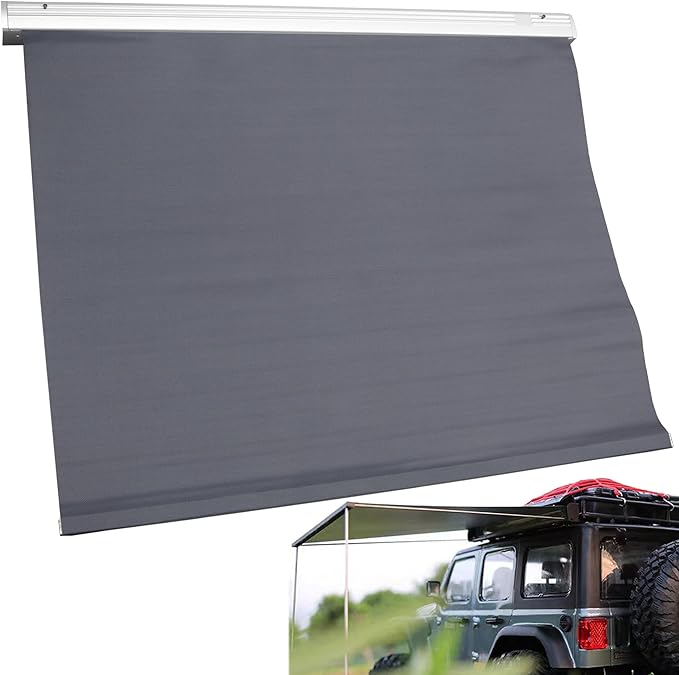 ShareGoo 11.4" x13.1" 1/6 RC Toy Simulation Camping Tent Roof Canopy Decoration Accessory Compatible with Axial SCX6 Trail Honcho RTR 1/6 RC Crawler(Silver)