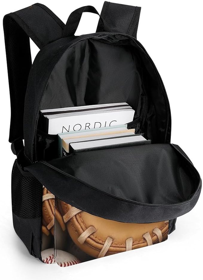 Lightweight Rucksacks for Camping Picnic Walking Cycling, Large Capacity Multipurpose Anti-Theft Carry On Bag, Baseballs Travel Hiking Camping Rucksack