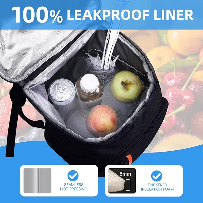 Camping Cooler Backpack 25 Cans, Leak Proof Insulated Thermal Bag, Beach Travel Picnic Lunch Backpack for Men Women